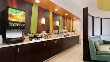 Free daily self-serve breakfast