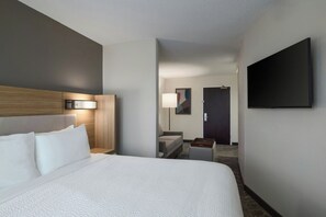 開放式套房, 1 張特大雙人床 | 高級寢具、房內夾萬、書桌、手提電腦工作空間