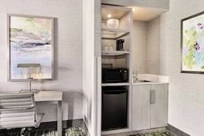 Desk, blackout curtains, iron/ironing board, free cots/infant beds