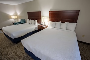 Standard Room, 2 Queen Beds, Non Smoking, Refrigerator & Microwave | Premium bedding, pillowtop beds, minibar, laptop workspace
