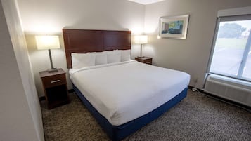 Premium bedding, pillowtop beds, minibar, laptop workspace