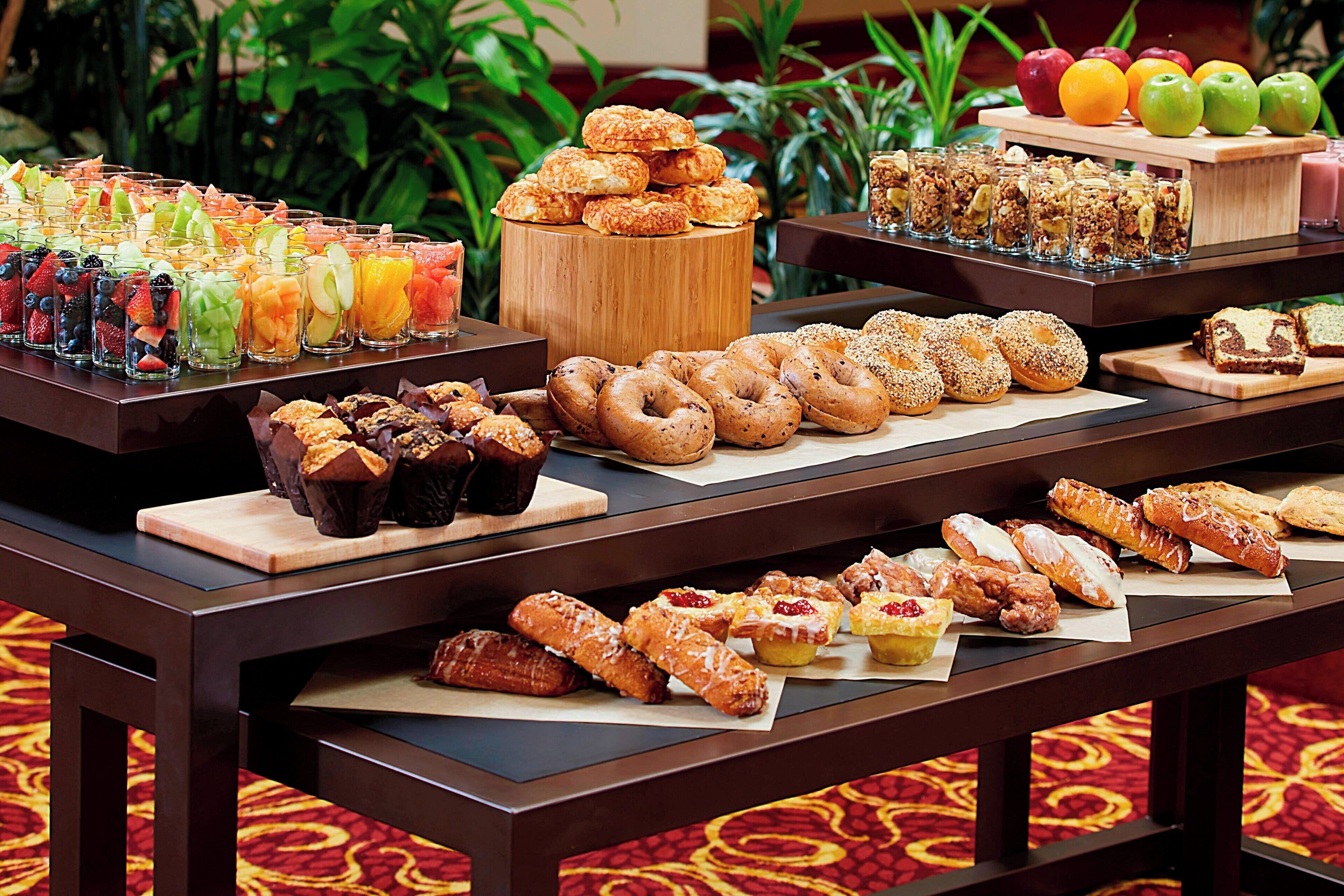 daily buffet breakfast for a fee