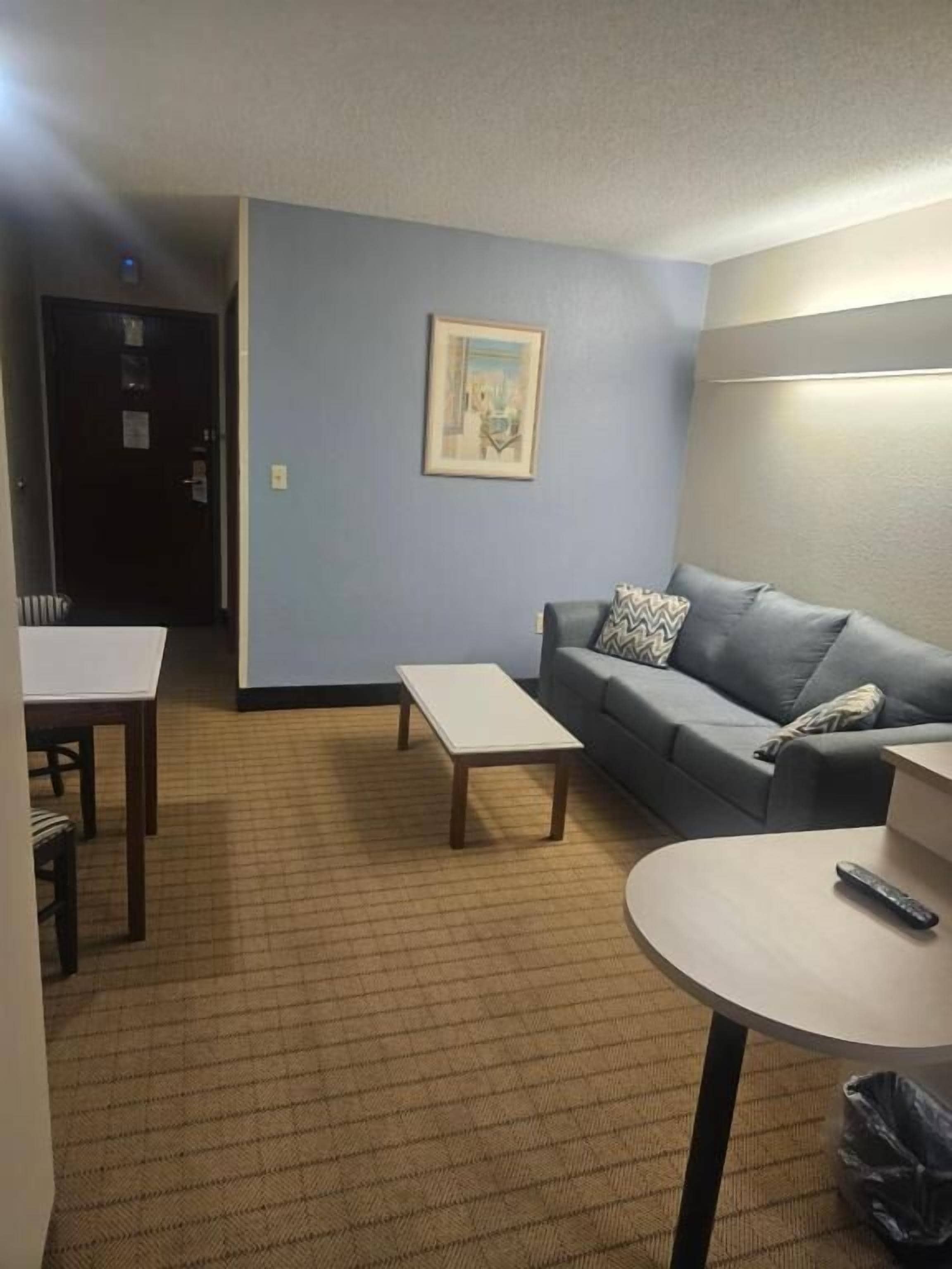 Suite, 1 cama Queen size, para no fumadores | Área de sala de estar | Televisión de pantalla plana y películas con cargo 