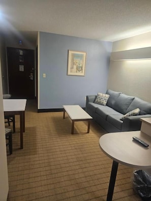 Phòng Suite, 1 giường cỡ queen, không hút thuốc | Khu phòng khách | TV màn hình phẳng, các kênh phim phải trả tiền 