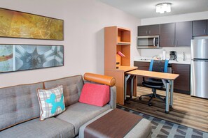 Suite, 1 Bedroom | Living area | 32-inch flat-screen TV with cable channels, TV, Netflix