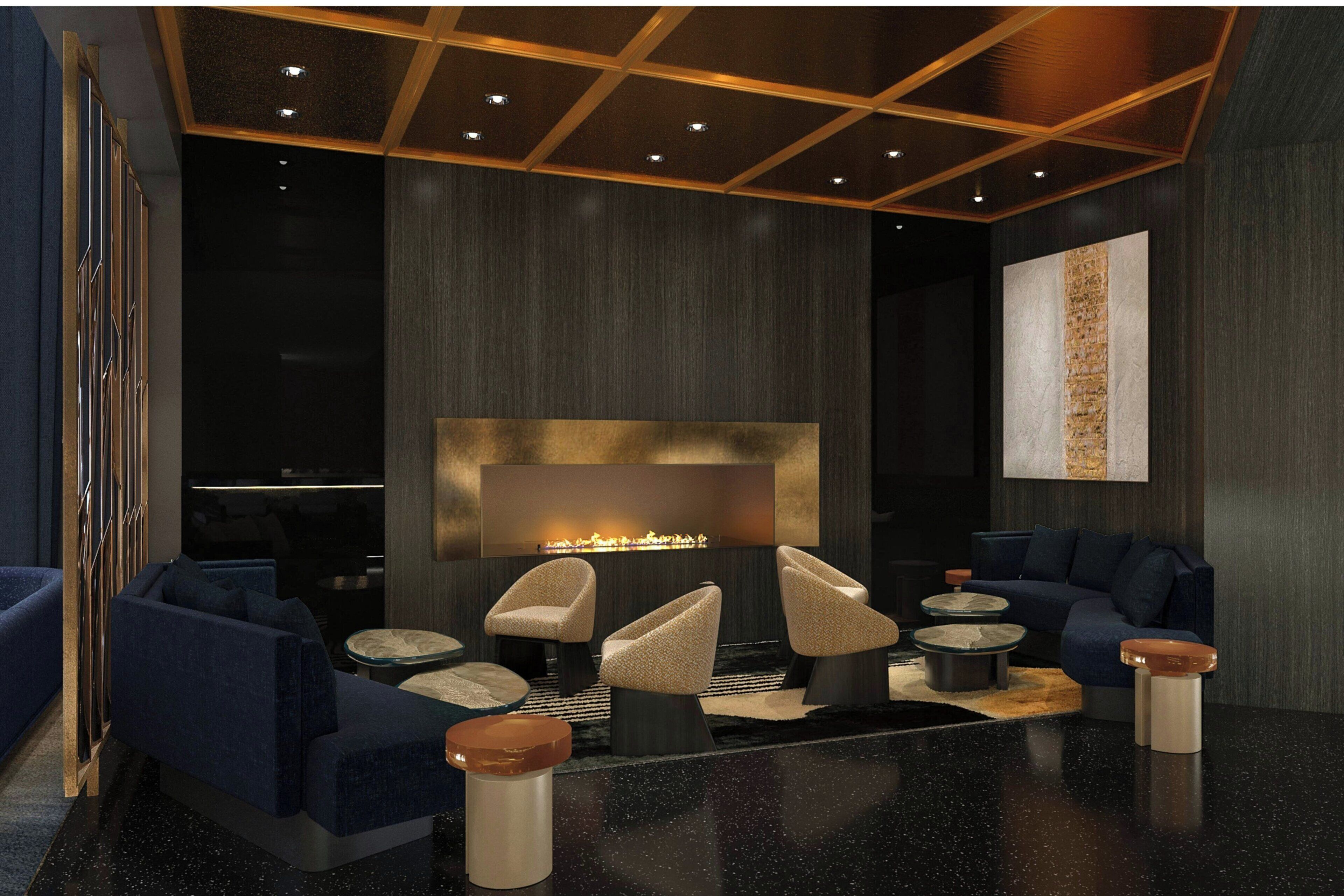 Flat-screen TV, pay movies, MP3 dock