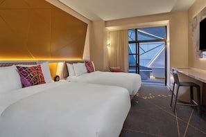Premier Room, 2 Double Beds, Terrace | Egyptian cotton sheets, premium bedding, down comforters, pillowtop beds