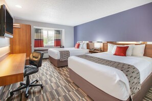 Room, 2 Queen Beds, Non Smoking | Desk, blackout drapes, iron/ironing board, free WiFi - Microtel Inn & Suites by Wyndham Pittsburgh Airport (Pittsburgh)