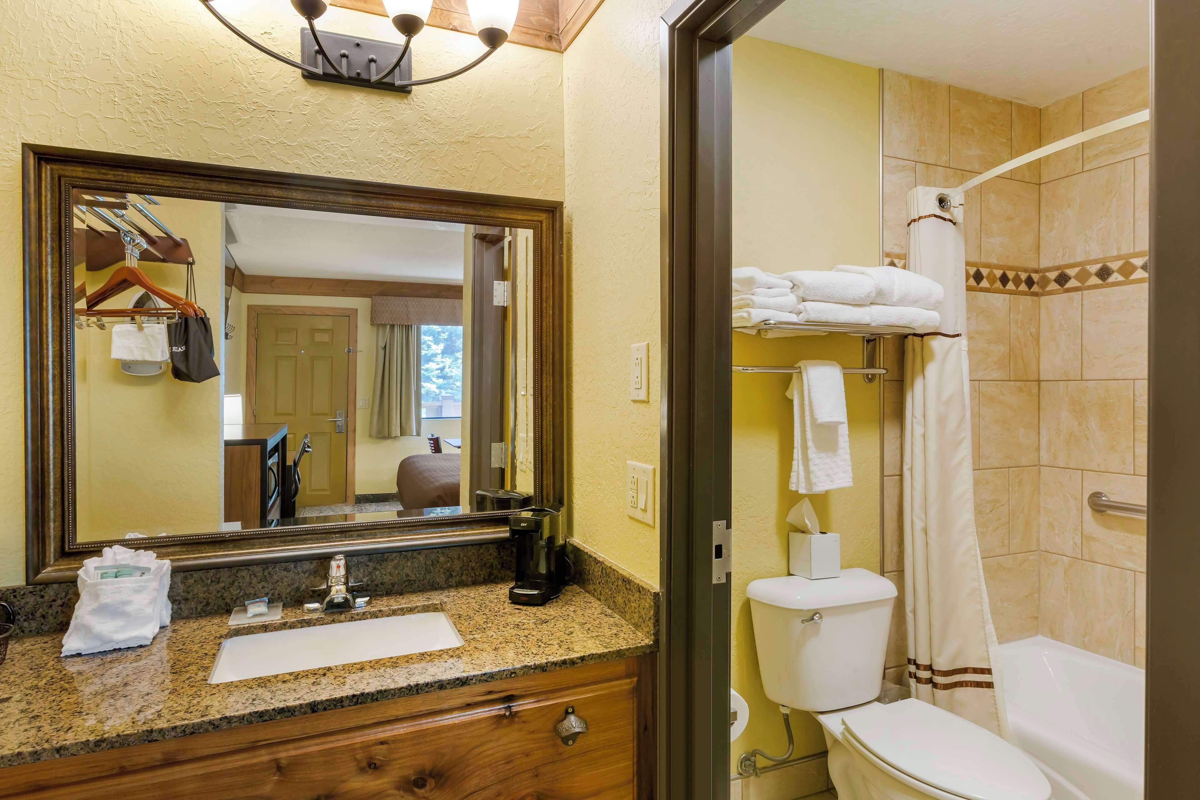 free toiletries, hair dryer, towels