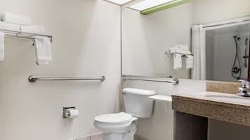 Asciugacapelli, asciugamani, sapone, shampoo