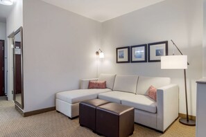 42-inch flat-screen TV with cable channels, TV