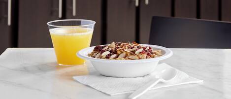 Free daily buffet breakfast
