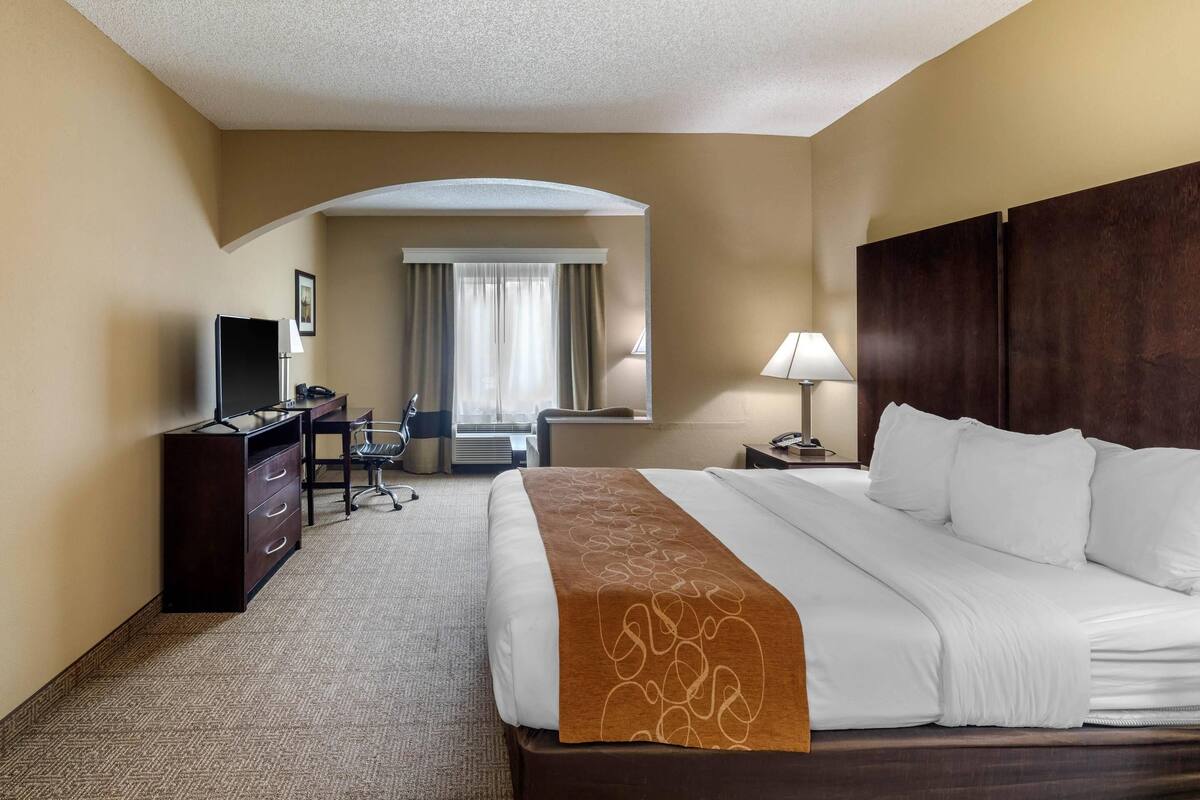 Suite, 1 King Bed with Sofa bed, Accessible, Non Smoking | Desk, blackout drapes, iron/ironing board, free WiFi
