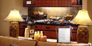 Free daily self-serve breakfast