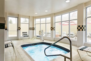 Indoor pool, open 10:00 AM to 9:00 PM, sun loungers