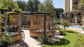 Indoor pool, outdoor pool, cabanas (surcharge), pool umbrellas