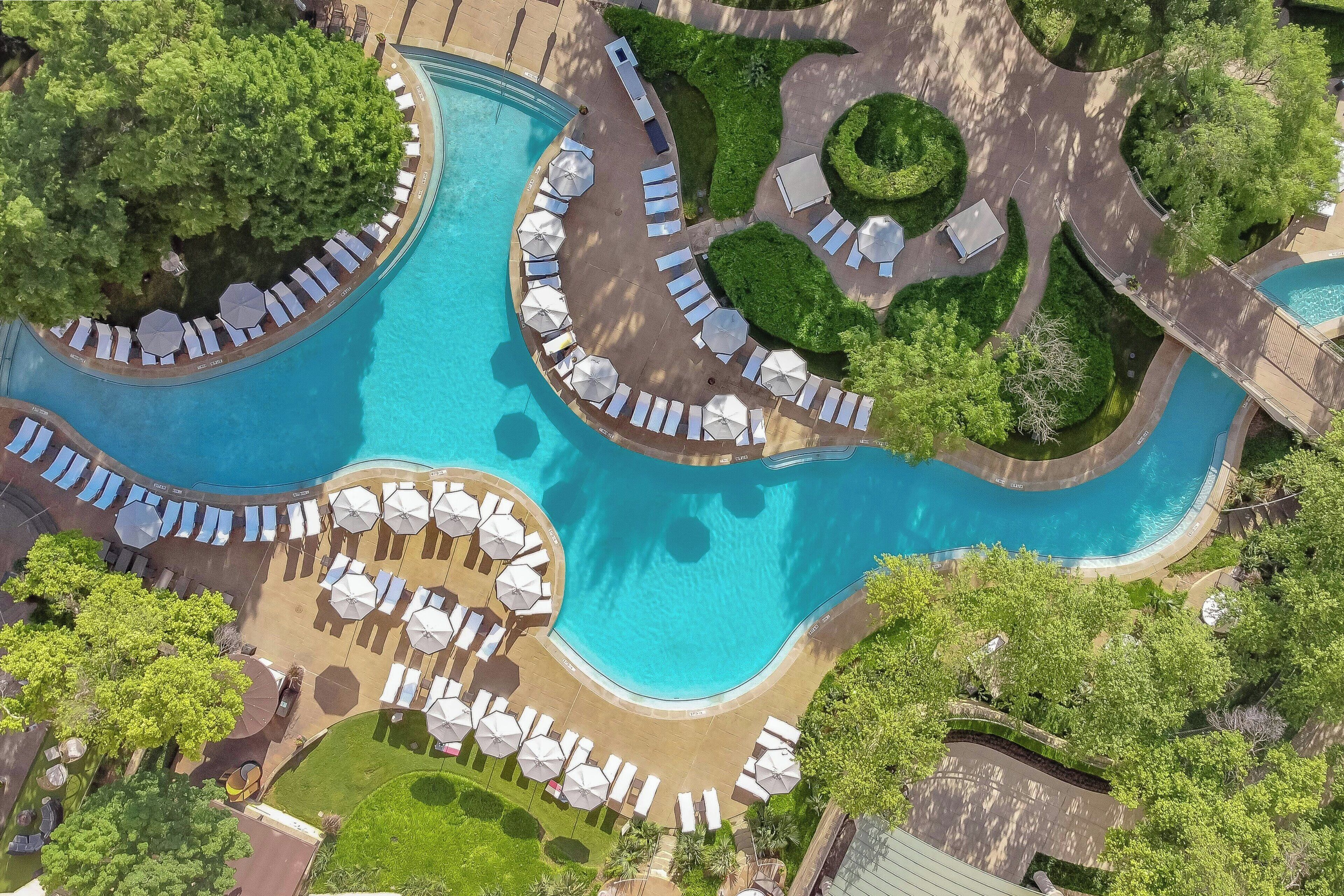 indoor pool, outdoor pool, pool cabanas (surcharge), pool umbrellas