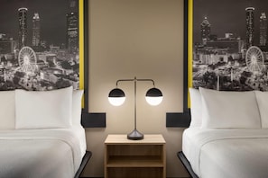 Room, 2 Queen Beds, Non Smoking | Desk, free WiFi, bed sheets