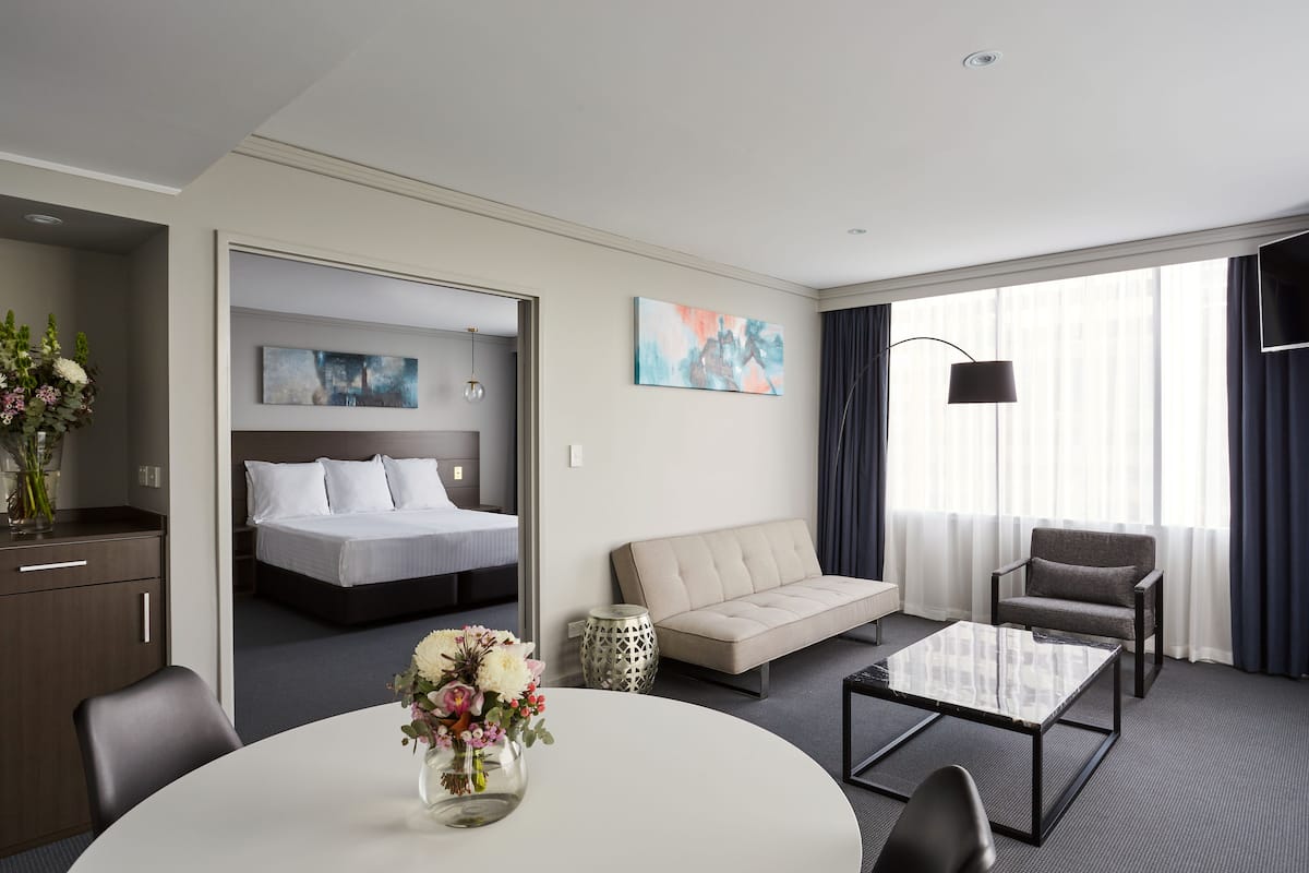 Junior-Suite, 1 King-Bett | Wohnbereich