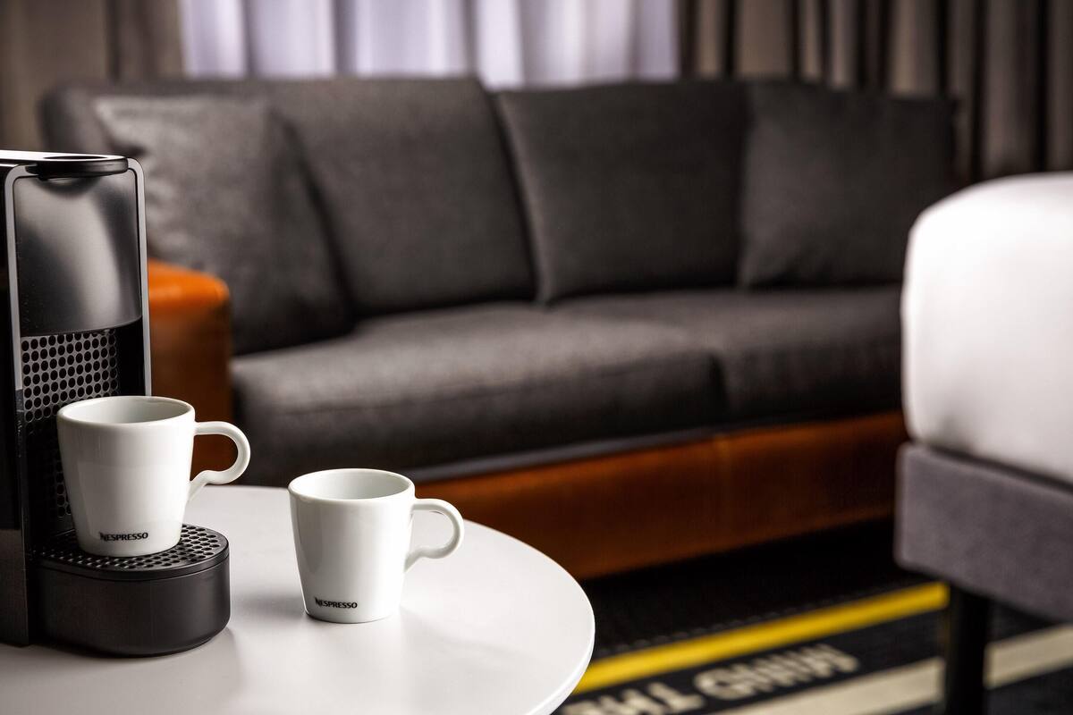 Room (The Works) | Hypo-allergenic bedding available, in-room safe, blackout drapes