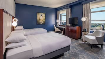 Premium bedding, down comforters, pillowtop beds, desk