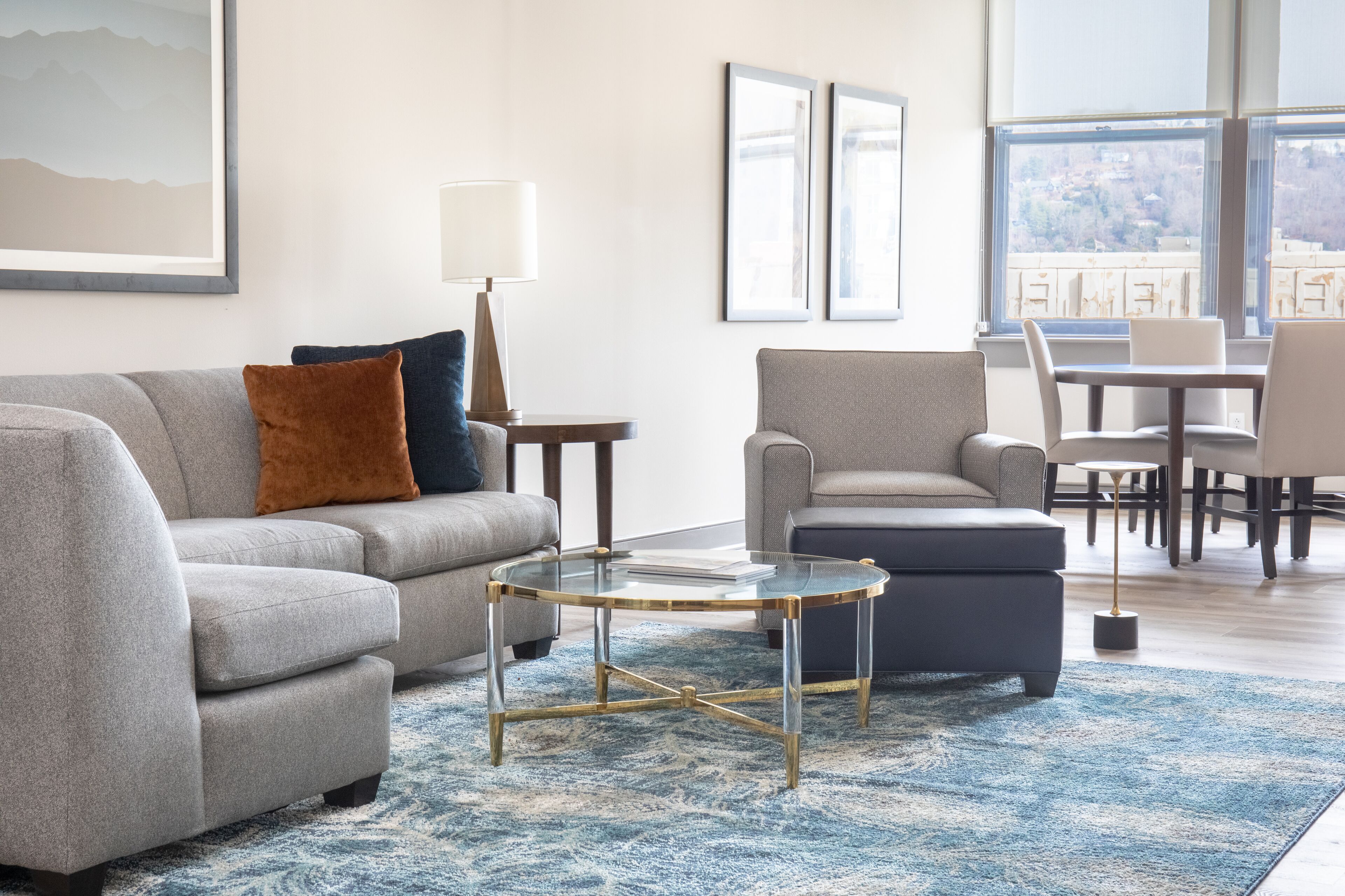 deluxe city view suite, 1 king bed with sofa bed, separate living/ding area, shower only | living area | 43-inch plasma tv with cable channels, tv