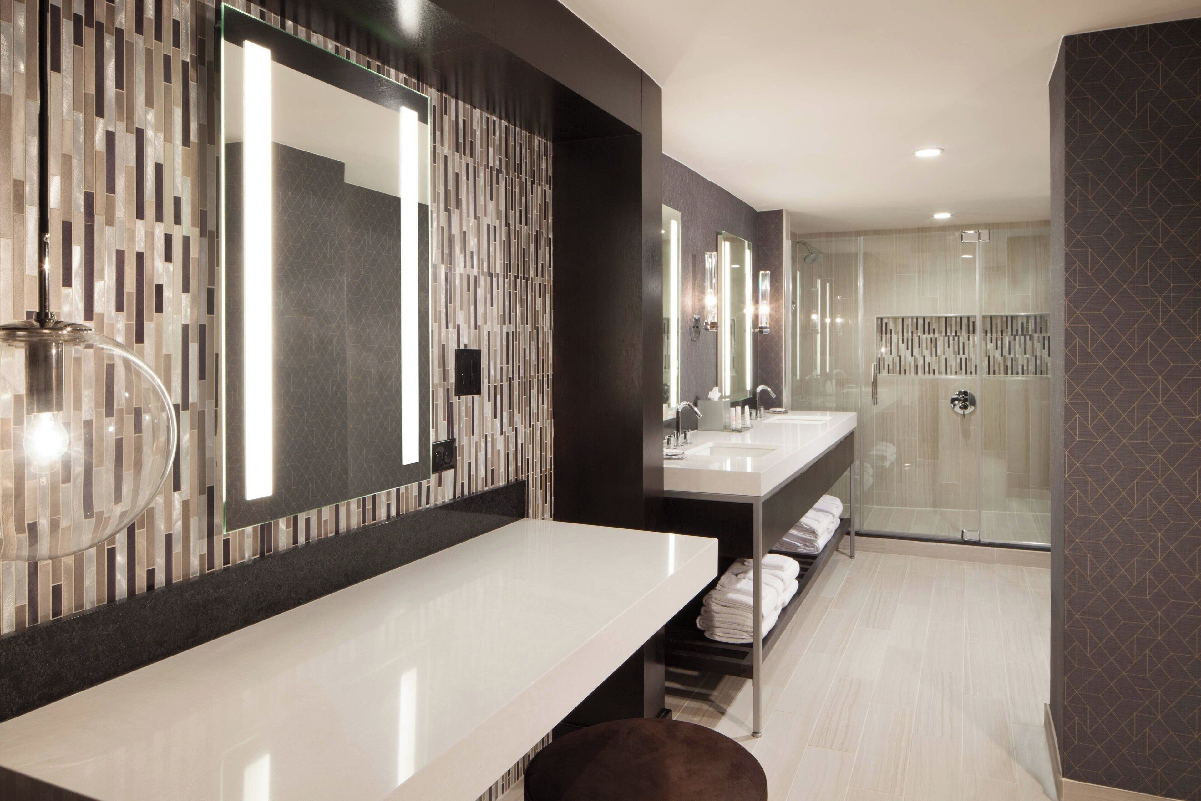 free toiletries, hair dryer, towels