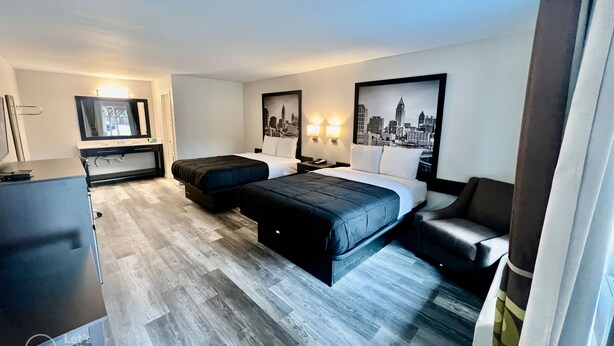 Deluxe Room, 2 Queen Beds, Non Smoking | Premium bedding, down comforters, pillowtop beds, desk