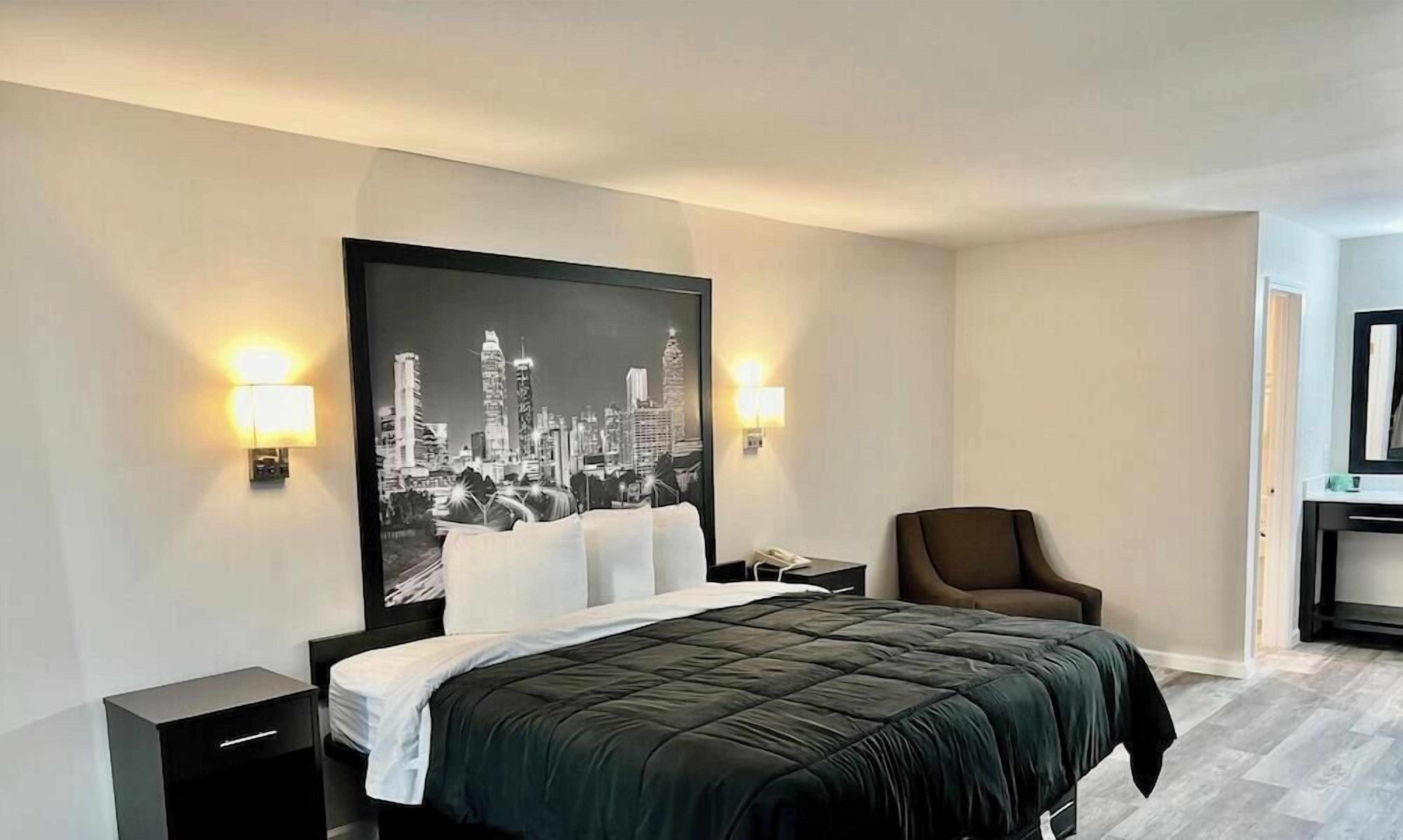 Premium bedding, down duvets, pillow-top beds, desk