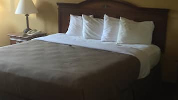 Desk, blackout drapes, iron/ironing board, free WiFi