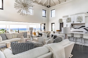 Five Bedroom Mahogany Hill Estate | Living area | Flat-screen TV, DVD player - Four Seasons Resort - Nevis (Jessups Village)