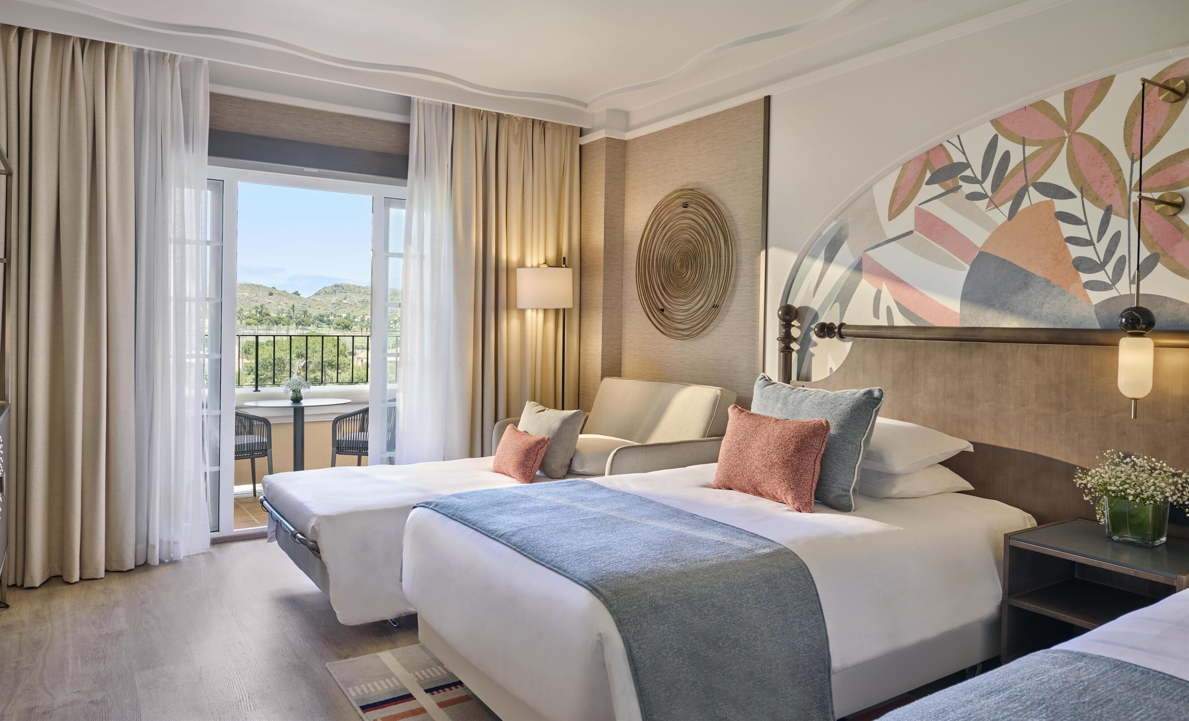 Premium bedding, down comforters, memory foam beds, minibar