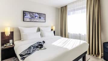 In-room safe, desk, blackout curtains, soundproofing