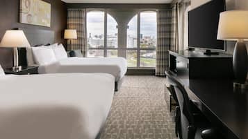 Room, 2 Double Beds, Balcony | Premium bedding, pillowtop beds, in-room safe, desk