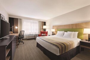 In-room safe, desk, laptop workspace, blackout curtains