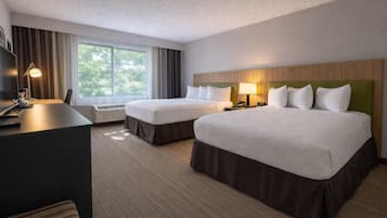 Room, 2 Queen Beds, Non Smoking | In-room safe, desk, laptop workspace, blackout drapes