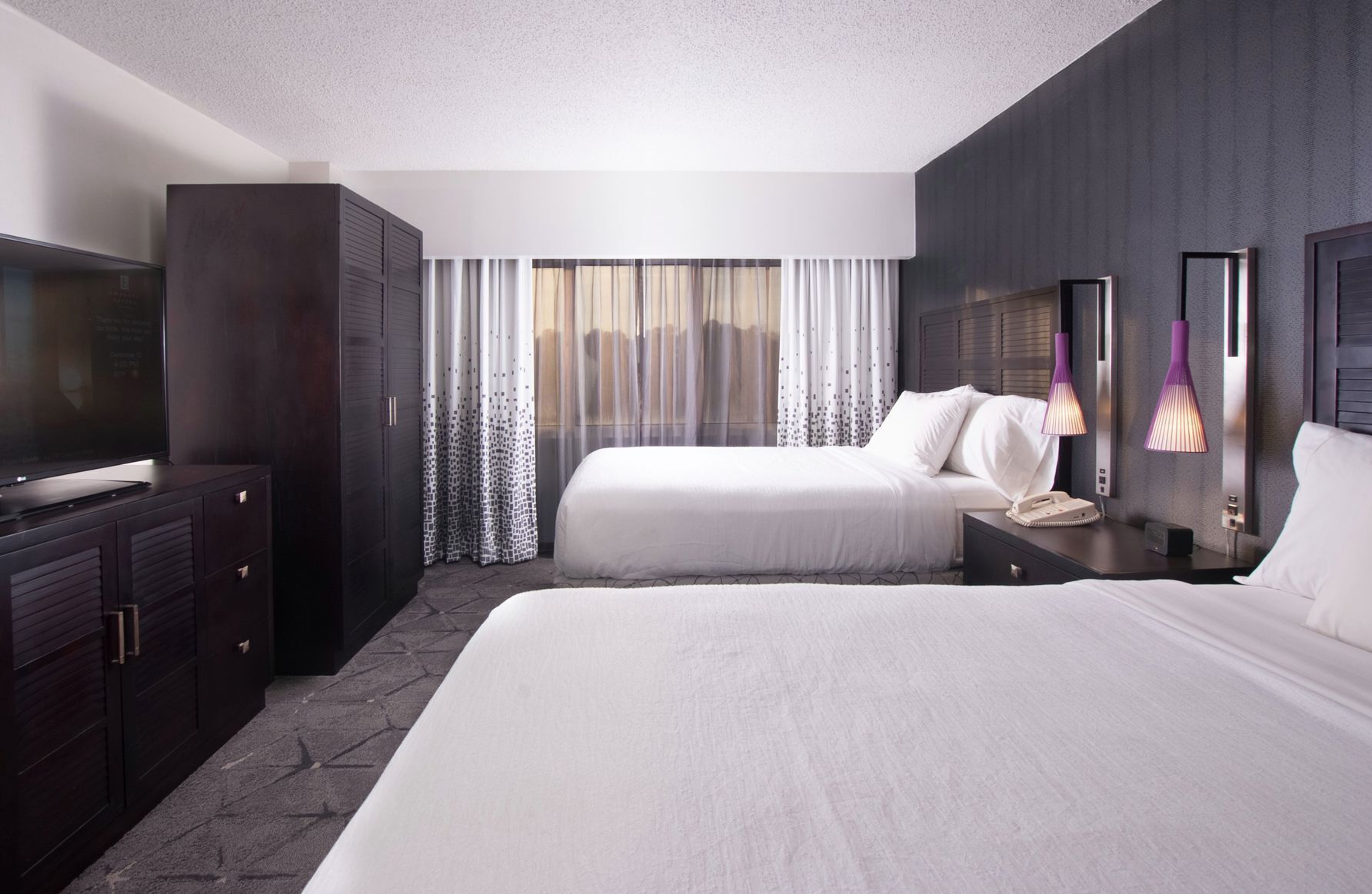 In-room safe, blackout drapes, soundproofing, cribs (free)