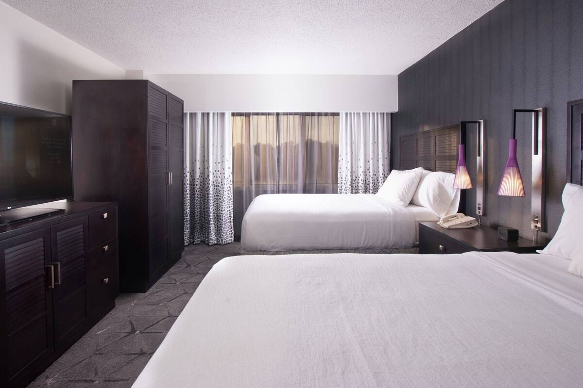In-room safe, blackout drapes, soundproofing, cribs (free)