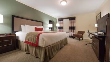 In-room safe, desk, laptop workspace, blackout drapes