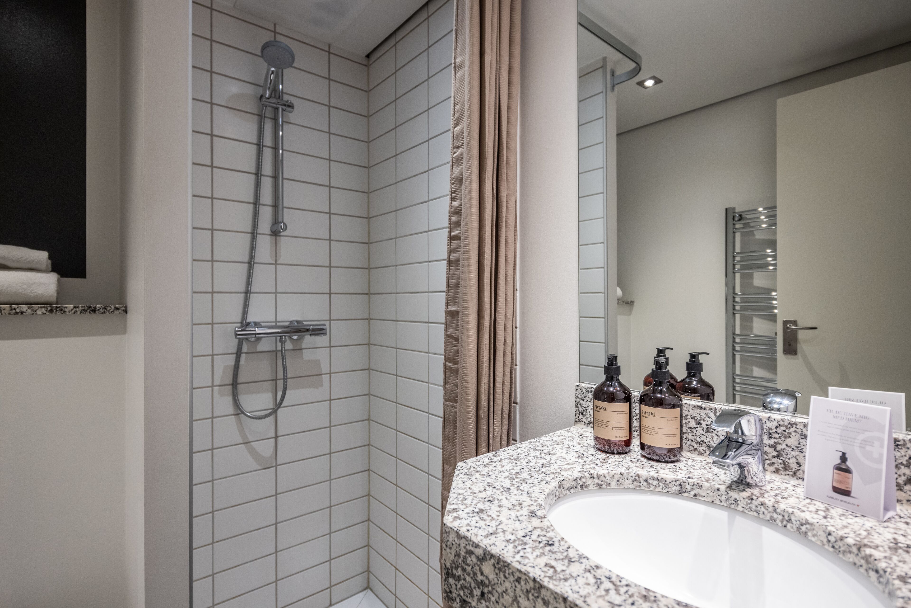 free toiletries, hair dryer, towels, soap