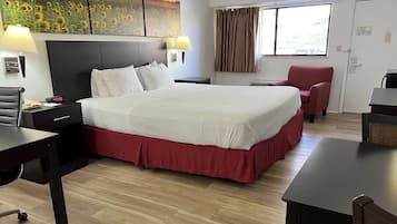 Desk, free WiFi, bed sheets, alarm clocks