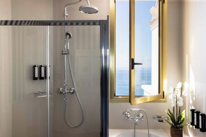 Standard Suite, 2 Bedrooms, Sea View | Bathroom | Designer toiletries, hair dryer, bathrobes, slippers