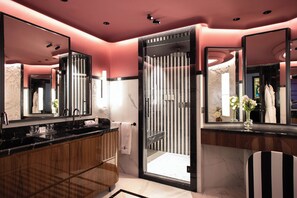 Free toiletries, hair dryer, bathrobes, slippers