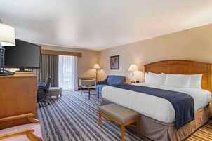 Standard Room, 1 King Bed, Non Smoking, Patio (Oversized Room) | Desk, laptop workspace, blackout drapes, iron/ironing board
