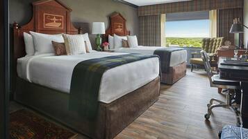 Premium bedding, down comforters, in-room safe, desk
