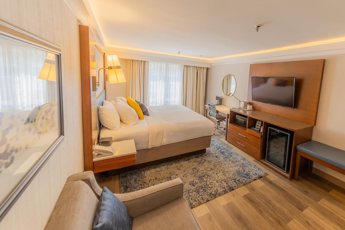 Habitación estándar, 1 cama de matrimonio grande, no fumadores (with Sofabed) | Caja fuerte, tabla de planchar con plancha, wifi gratis y ropa de cama
