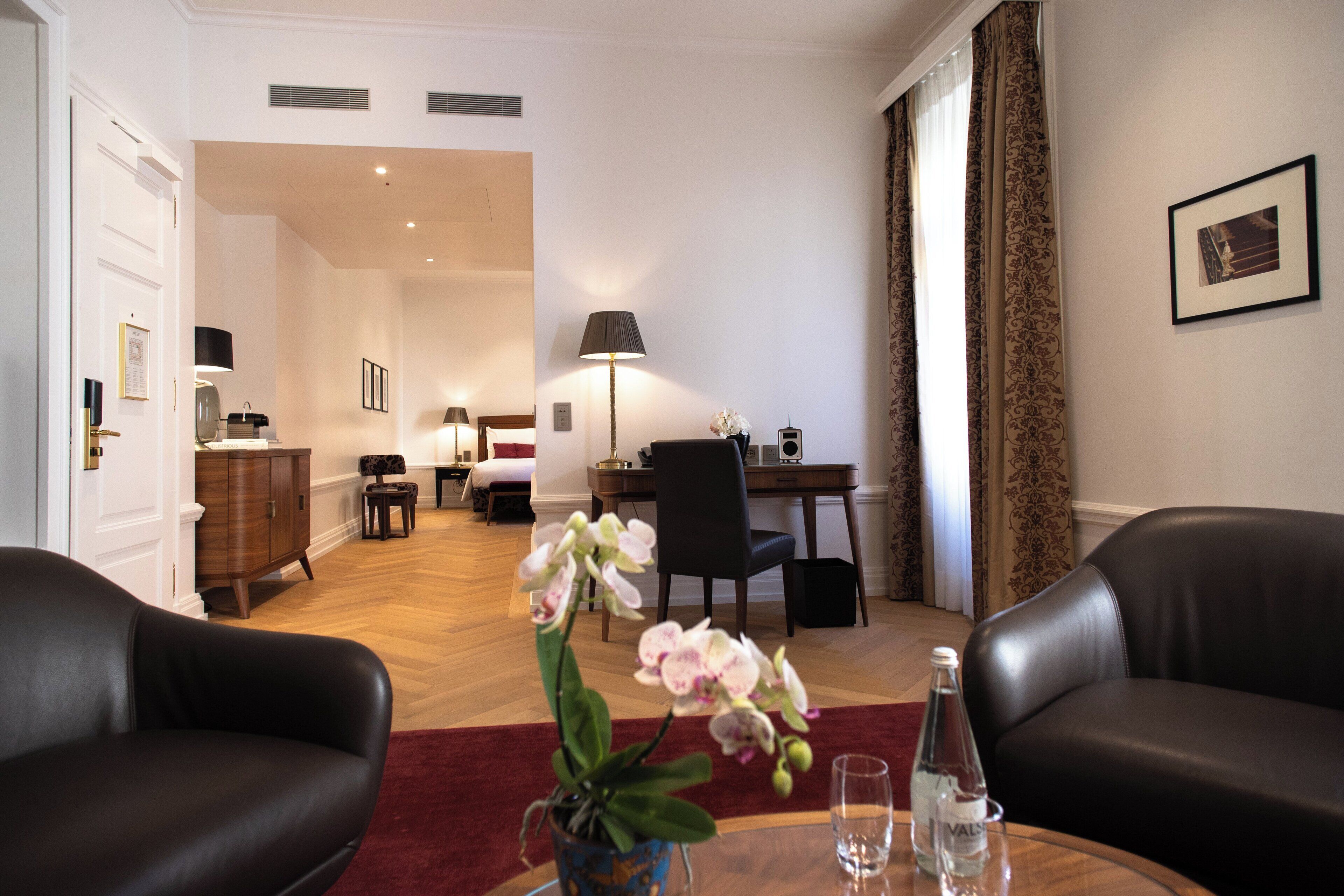 premium bedding, down duvets, minibar, in-room safe