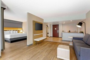 In-room safe, desk, laptop workspace, iron/ironing board