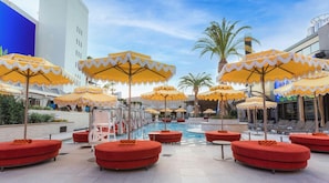 Seasonal outdoor pool, pool cabanas (surcharge), pool umbrellas