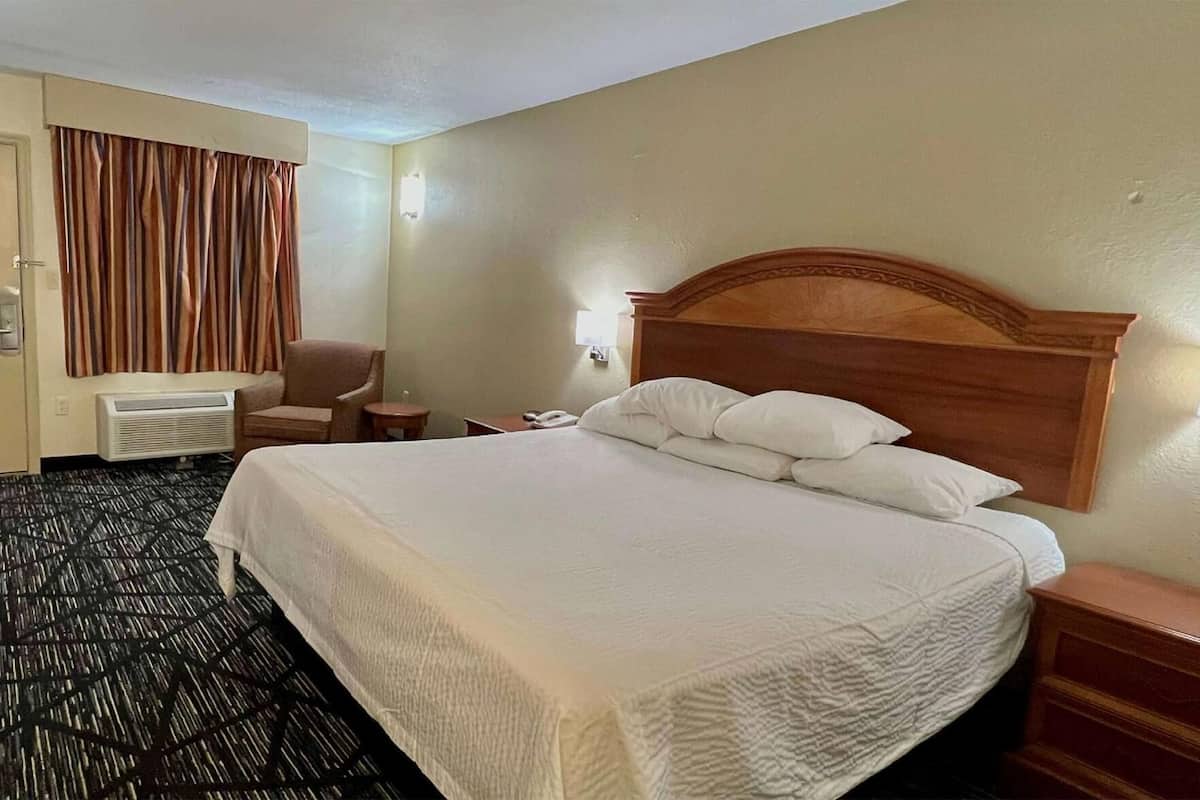 Desk, blackout drapes, iron/ironing board, WiFi (free)
